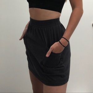 DARK GREY AMERICAN APPAREL SKIRT WITH POCKETS!!!